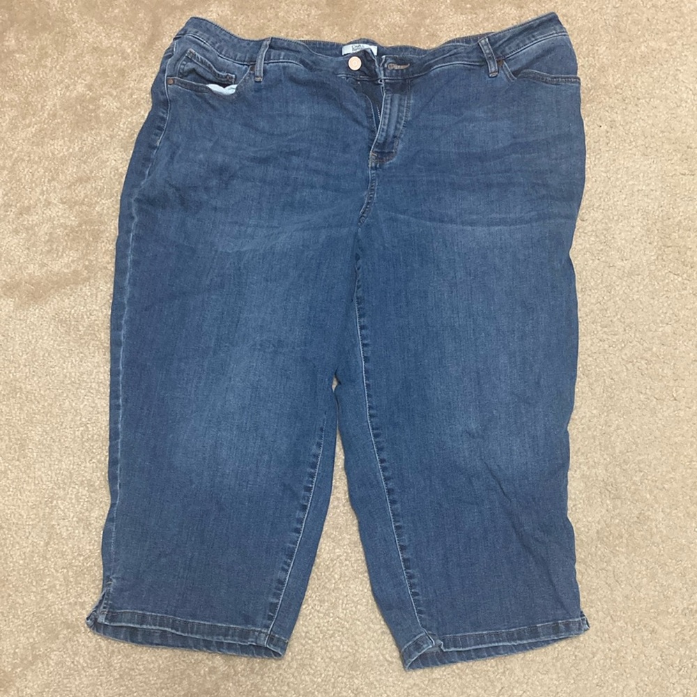 Croft & Barrow Blue Ankle Cropped Jeans